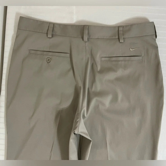 Nike Dri-Fit Size 36x30 Mens Performance Golf Pants Khaki Tan 598445 - Picture 6 of 15